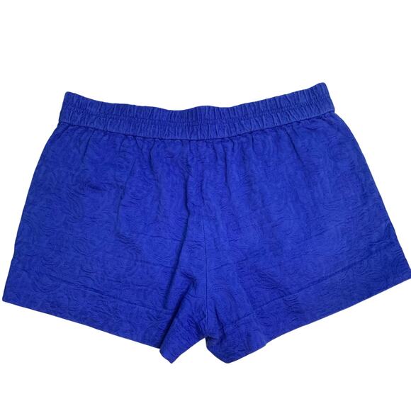 J. Crew Factory Blue Floral Jacquard Boardwalk Shorts Size 6 - Picture 5 of 5